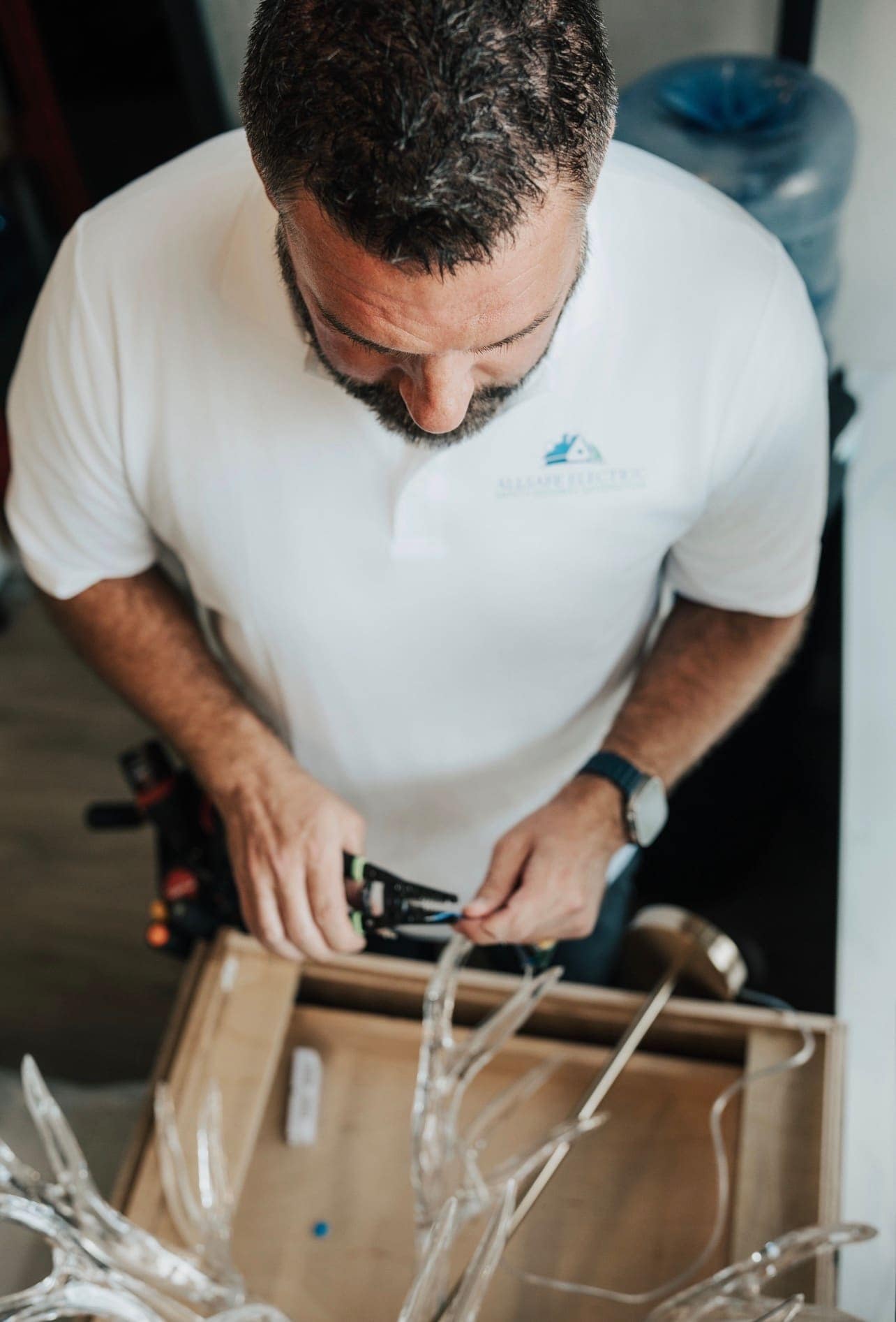Wiring a decorative light fixture into a ceiling box